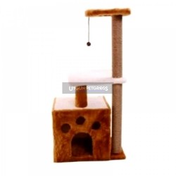 Cat Hause S2 Yuvali ve Oturakli Kedi Tırmalama 97x40x30 Cm Kahverengi