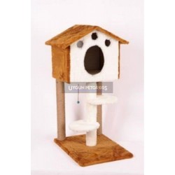 Cat Hause S6 Yuvali ve Oturakli Kedi Tırmalama Kahverengi