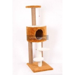Cat Hause S7 Yuvali ve Oturakli Kedi Tırmalama 131x60x40 Cm Kahverengi
