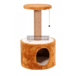 Cat Hause Yuvali Silindir Kedi Tırmalama Kahverengi 75x40 Cm