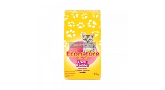 Econature Tavuklu Kitten Yavru Kedi Maması 15 Kg