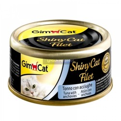 Gimcat Shinycat Fileto Tuna Balıklı ve Ançuezli Kedi Konserve Maması 70 Gr
