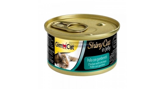 Gimcat Shinycat Jelli Tavuklu Karidesli Kedi Konserve Maması 70 Gr