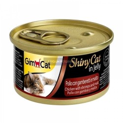 Gimcat Shinycat Jelli Tavuklu Karidesli ve Malt Özlü Kedi Konserve Maması 70 Gr