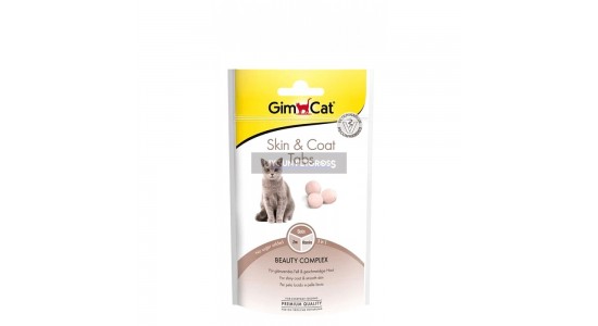 Gimcat Skincoat Tabs Deri ve Tüy Sağlığı Kedi Ödül Tableti 40 Gr