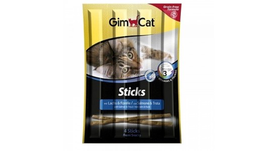 Gimcat Sticks Alabalik ve Somonlu Kedi Ödül Çubuğu 4 Parça