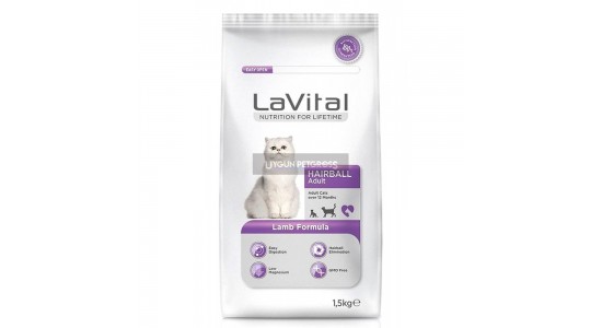 La Vital Hairball Kuzu Etli Yetişkin Kedi Maması 1.5 Kg