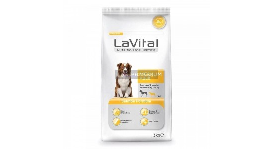 La Vital Somonlu Yetişkin Köpek Maması 3 Kg