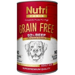 Nutri Canin Biftekli Tahılsız Yetişkin Köpek Konserve Maması 400 Gr