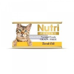 Nutri Feline Tavuklu Tahılsız Yetişkin Kedi Konserve Maması 85 Gr