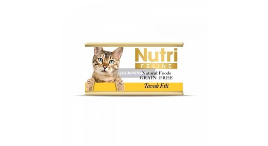 Nutri Feline Tavuklu Tahılsız Yetişkin Kedi Konserve Maması 85 Gr