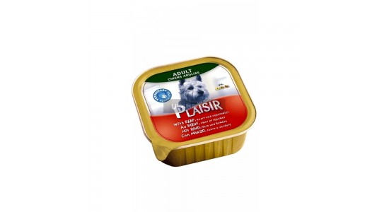 Plaisir Biftek ve Sebzeli Kıyılmış Köpek Konserve Maması 150 Gr
