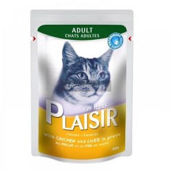 Plaisir Biftekli Kısırlaştırılmış Yetişkin Kedi Konserve Maması 100 Gr