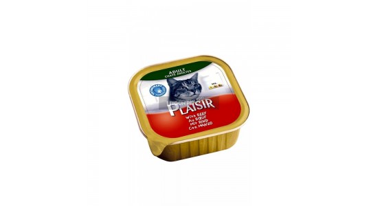 Plaisir Biftekli Yetişkin Pate Kedi Konserve Maması 100 Gr