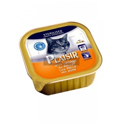 Plaisir Sterilised Tavuklu Yetişkin Kısırlaştırılmış Kedi Konserve Maması 100 Gr