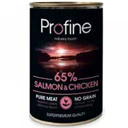 Profine Somonlu ve Tavuklu Tahılsız Köpek Konserve Maması 400 Gr