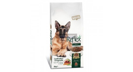 Reflex Kuzu Etli ve Sebzeli Yetişkin Köpek Maması 15 Kg