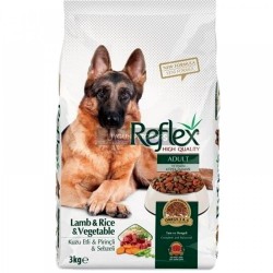 Reflex Kuzu Etli ve Sebzeli Yetişkin Köpek Maması 3 Kg
