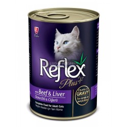 Reflex Plus Dana Etli ve Ciğerli Yetişkin Kedi Konserve Maması 400 Gr