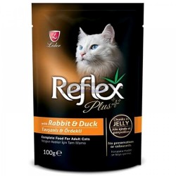 Reflex Plus Tavsan ve Ördekli Jöle İcinde Parca Etli Yetişkin Kedi Konserve Maması 100 Gr