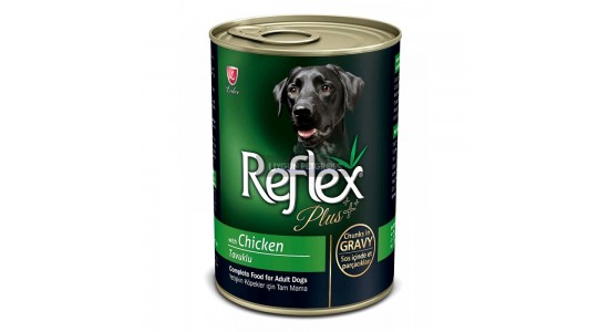 Reflex Plus Tavuklu Parça Etli Köpek Konserve Maması 400 Gr