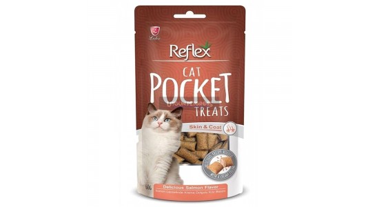 Reflex Pocket Deri Tüy Sağliği İcin Somonlu Kedi Ödülü 60 Gr