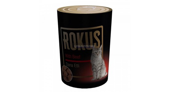 Rokus Dana Etli Yetişkin Kedi Konserve Maması 410 Gr