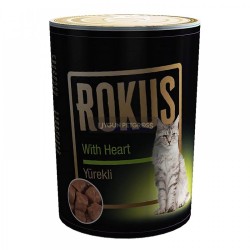 Rokus Yürekli Yetişkin Kedi Konserve Maması 410 Gr