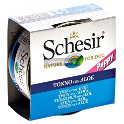 Schesir Jel İcinde Ton Balıklı ve Aloeverali Yavru Köpek Konserve Maması 150 Gr