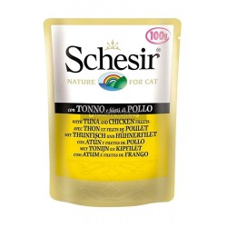 Schesir Jel İcinde Ton Balıklıtavuklu Kedi Maması 100 Gr