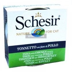 Schesir Jel İcinde Ton Balıklıtavuklu Yetişkin Kedi Konserve Maması 85 Gr