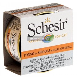 Schesir Kendi Suyunda Pisirilmis Ton Balıklılevrekli Yetişkin Kedi Konserve Maması 70 Gr