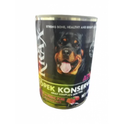 Krax Kuzu Etli Kıyılmış Yetişkin Köpek Konserve Maması 400 Gr