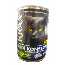 Krax Tavuklu Kıyılmış Yetişkin Kedi Konserve Maması 400 Gr