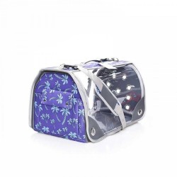 Lepus Şeffaf Fly Bag Kedi Köpek Tasima cantasi Mor Palmiye Large