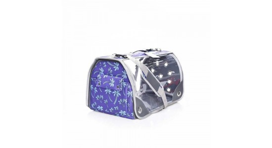 Lepus Şeffaf Fly Bag Kedi Köpek Tasima cantasi Mor Palmiye Large