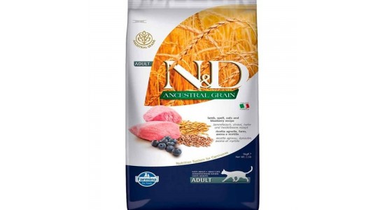 Nd Düsük Tahıllı Kuzu Etli Yaban Mersinli Yetişkin Kedi Maması 5 Kg