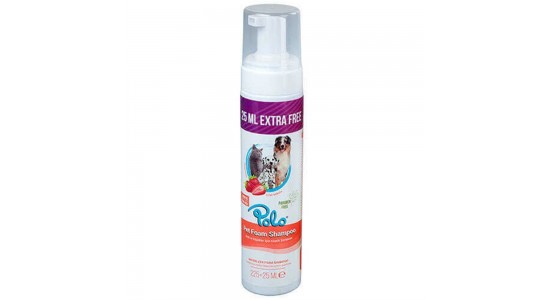 Polo 6415 Çilek Kokulu Durulanmayan Kedi ve Köpek sampuani 225+25 Ml
