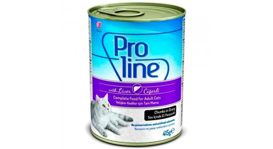 Proline Ciğerli Yetişkin Kedi Konserve Maması 415 Gr