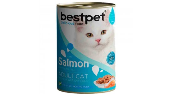 Bestpet Somonlu Yetişkin Kedi Konserve Maması 400 Gr