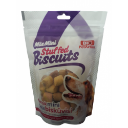 Bio Pet Active Mix Mini Stuffed Biscuits Karışık Mini Ödül Bisküvisi 200 Gr