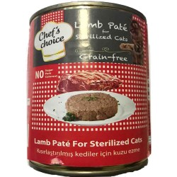 Chef's Choice Kuzu Etli Kıyılmış Kısırlaştırılmış Kedi Konserve Maması 400 Gr