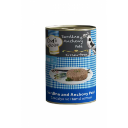 Chef's Choice Sardalyalı ve Hamsili Kıyılmış Yetişkin Köpek Konserve Maması 400 Gr