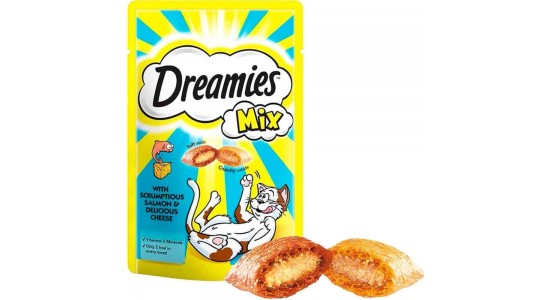 Dreamies Mix Somonlu ve Peynirli Kedi Ödülü 60 Gr