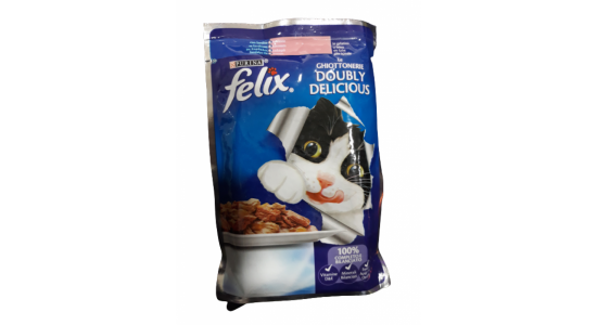Felix Somonlu ve Sardalyalı Yetişkin Kedi Konserve Maması 100 Gr