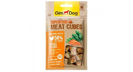 Gimdog Meatcubes Tavuklu Havuc ispanak Küp Köpek Ödülü 40 Gr