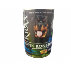 Krax Somonlu Kıyılmış Yetişkin Köpek Konserve Maması 400 Gr