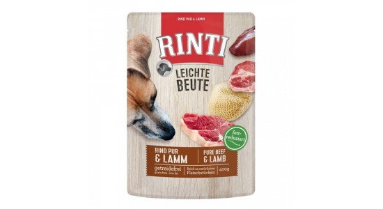 Rinti Lb Dana ve Kuzlu Etli Tahılsız Köpek Konserve Maması 400 Gr