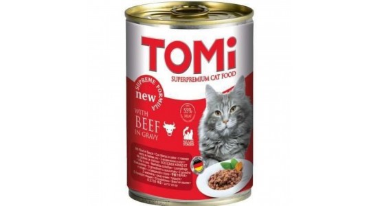 Tomi Biftekli Kedi Konserve Maması 400 Gr