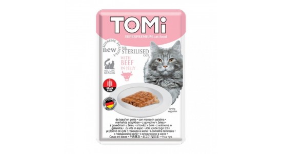 Tomi Biftekli Sterilised Kısırlaştırılmış Kedi Konserve Maması 85 Gr